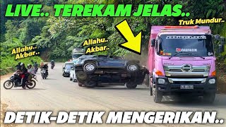 TRUK BLOKIR JALAN LAMA NGWOLO SARANGAN BERJAMJAM Tak Kuat Nanjak Tabrak Mobil [upl. by Aretak568]