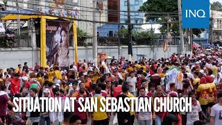 Situation at San Sebastian Church  Nazareno 2024 [upl. by Lesley897]