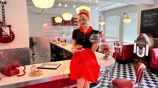 ASMR 1950s Diner Roleplay ❤️‍🔥🍔🎙️ Immersive POV Experience [upl. by Ailegra]