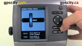 Garmin GPSMap 421s Video Manual  Alarm Configuration with GPS City [upl. by Aimahs]