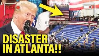 Trump LOSES IT over EMPTY SEATS at AWFUL Atlanta Speech [upl. by Amelie]