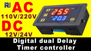 Home Automation How to use 01s999 hours Digital Time Delay Relay Dual LED Display [upl. by Leipzig261]