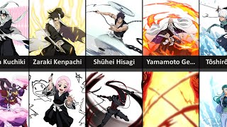 All Shinigami and Their Zanpakuto Spirit in Bleach [upl. by Yecaj]