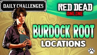 Red Dead Online  Burdock Root Location  RDR2 Daily Challenge Burdock Roots Picked [upl. by Radnaskela]