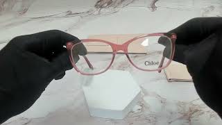 Chloe CH0013O 002 Eyeglasses Womens Pink Transparent Full Rim 5216140 [upl. by Alaek85]