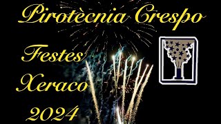 Castell pirotècnia Crespo a les festes de Xeraco 2024 [upl. by Yul762]