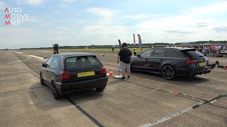 510HP VW GOLF MK3 VR6 Turbo vs 820HP Audi RS6 [upl. by Peh]