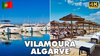 VILAMOURA Algarve Luxury Resort Portugal 🇵🇹  Vilamoura Marina amp Beach Walking Tour [upl. by Refotsirk]