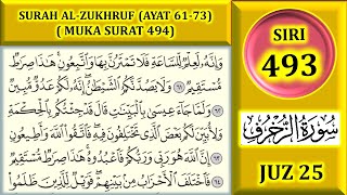 BELAJAR MENGAJI ALQURAN JUZ 25  SURAH ALZUKHRUF AYAT 6173 MUKA SURAT 494 [upl. by Jonas]