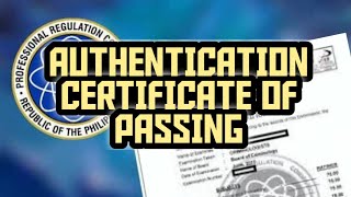 Paano magpa authenticate ng Certificate of Passing sa PRC [upl. by Eissahc]