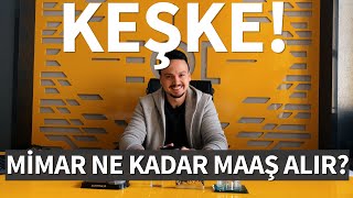 YENİ MEZUN MİMAR NE KADAR MAAŞ ALIR  BİR PROJE KAÇ LİRAYA ÇİZİLİR MÜTEAHHİTLİKTE ÇOK PARA VAR MI [upl. by Eidson]