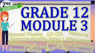 Grade 12 Module 3  2nd Quarter Subjects with downloadable files [upl. by Canada]