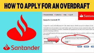 How To Apply For An Overdraft On Santander App [upl. by Ahsiuqat]