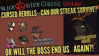 Unfair  Can we win with almost no rerolls all gameclassic unfair Difficulty SampD sliceanddice [upl. by Notgnillew]