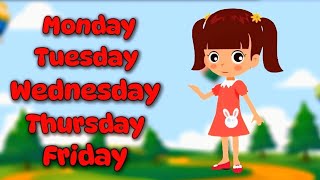 days of the week song🎈🌈kids learning videoslittle fairy [upl. by Doty]