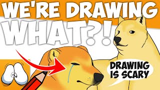 How To Draw Swole Doge Vs Cheems 2020 Meme [upl. by Atonsah]