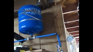 How to install 4 gallon Water Worker Well Pressure Tank and review [upl. by Alaj]