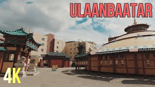 Ulaanbaatar Mongolia in 4K Walking Tour ウランバートル散歩 [upl. by Accisej]