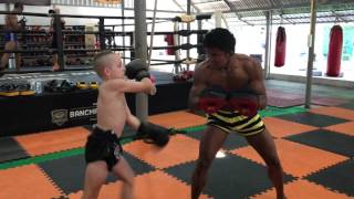 Buakaw traning Muay Thai for kids [upl. by Wassyngton308]