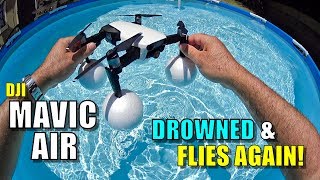 I Drowned My DJI Mavic Air Drone With Floaties amp It Still Flies 😆💦 [upl. by Oyam400]