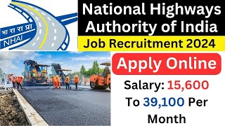 NHAI Jobs Recruitment 2024  60 Deputy General Manager Posts  Civil Engineering Govt Job [upl. by Cung]