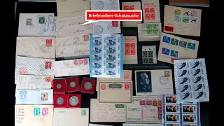 Briefmarken Schatzsuche mit Briefmarken Briefen Karten und Münzen aus der letzten Zeit [upl. by Jolda627]