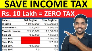 Tax Saving Tips with Old Tax Regime  No Tax on Rs 10 Lakh Income Calculation [upl. by Eirased]