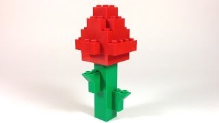 How To Build Lego FLOWER ROSE  4628 LEGO® Fun with Bricks Building Ideas [upl. by Johann]