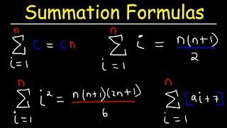 Summation Formulas and Sigma Notation  Calculus [upl. by Ikkaj]