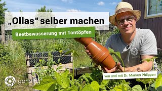 Ollas selber bauen und Wasser sparen Gartenbewässerung mit Tontöpfen [upl. by Yboj]