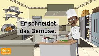 Online Deutsch lernen  37  Wortschatz kochen  in der Küche [upl. by Rapsac]