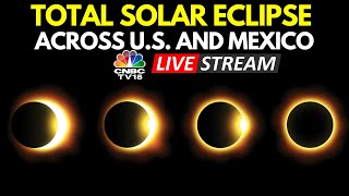 Total Solar Eclipse LIVE Solar Eclipse Live Coverage Across USA Mexico  Solar Eclipse 2024  N18L [upl. by Ricki599]