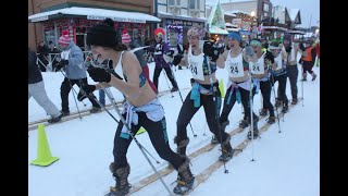 2019 Birkie Giant Ski in downtown Hayward [upl. by Jesh]