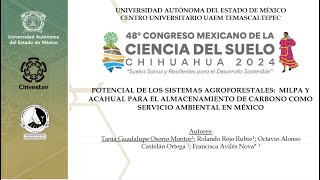 POTENCIAL DE LOS SISTEMAS AGROFORESTALES MILPA Y ACAHUAL PARA EL ALMACENAMIENTO DE CARBONO [upl. by Amato187]