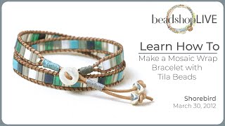 Mosaic Wrap Bracelet with Tila Beads [upl. by Sitelc]