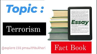 Topic Terrorism Facts and figures css2025 css2026 pms pmspunjab essaywriting factbook [upl. by Mayne]