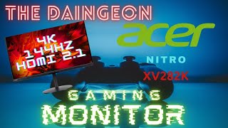 ACER NITRO XV282K GAMING MONITOR 4K HDR 144hz and HDMI 21 [upl. by Evilo]