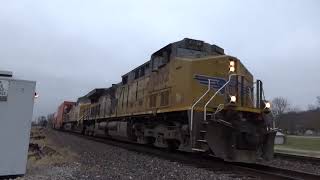 UP Intermodal Train Thru Valmeyer Illinois 12223 [upl. by Dahcir640]