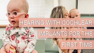 OUR BABY HEARS WITH COCHLEAR IMPLANTS FOR THE FIRST TIME  Activation day [upl. by Sihtam]