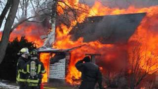 121110 Training House Fire Dwight Illinois Controlled Burn [upl. by Noizneb]