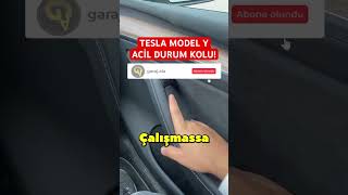 Tesla Model Y Acil durum kolu shorts [upl. by Ahtenek]