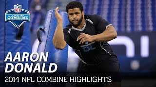 Aaron Donald Pitt DT  2014 NFL Combine Highlights [upl. by Enirehtak]