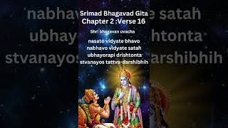 Srimad Bhagavad Gita Chapter 2 verse 16 with meaning of every word in English  shorts [upl. by Ariamo]