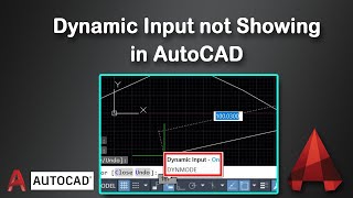 How to solve AutoCAD dynamic input not showing dimension in AutoCAD drawing [upl. by Suzette]