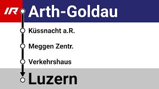 SOB Ansage • IR VoralpenExpress • Begrüssung ArthGoldau – Luzern mit Küssnacht am Rigi [upl. by Eimmaj988]