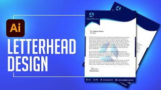 How to make a Professional Letterhead  Letterhead Design  Adobe Illustrator [upl. by Acisey731]