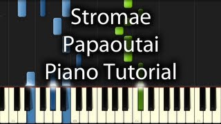 Stromae  Papaoutai Tutorial How To Play On Piano [upl. by Salman]