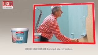 Anleitung Abdichtung Dusche und Bad dauerhaft wasserdicht mit Lugato Duschabdichtung [upl. by Garv]