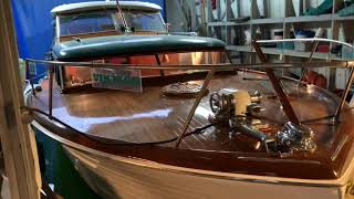 1956 Chris Craft Constellation Completely restored  74k CA  located in Vancouver BC [upl. by Anwahsad]