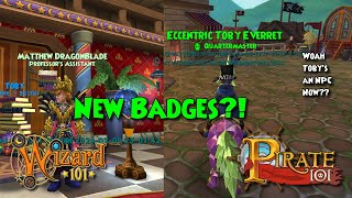 NEW Quartermaster amp Professors Assistant Badges Pirate101 amp Wizard101 [upl. by Penn]